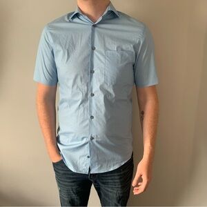 Calvin Klein regular fit stretch size  SP 14-14.5 IN button down short sleeve